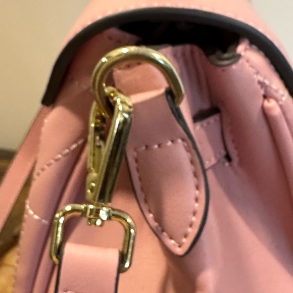 Massimo Contti Pink Satchel with Gold Medusa Detail - Picture 5 of 12